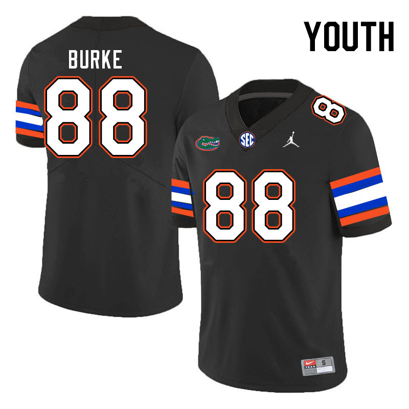 Youth #88 Marcus Burke Florida Gators College Football Jerseys Stitched-Black